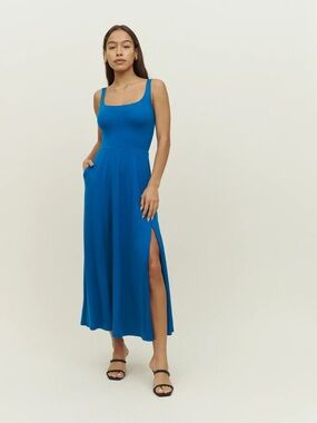Reformation Allison Tencel Dress - Peacock Blue